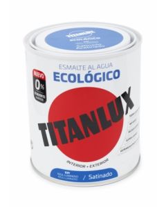 Esmalte acrilico satinado al agua ecologico 750 ml azul luminoso titanlux   120738