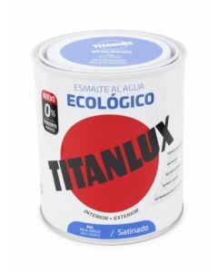 Esmalte acrilico satinado al agua ecologico 750 ml azul indigo titanlux 120739