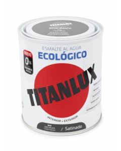 Esmalte acrilico satinado al agua ecologico 750 ml gris medio titanlux   120742