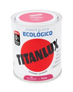 Esmalte acrilico satinado al agua ecologico 750 ml rosa frambuesa titanlux 120744