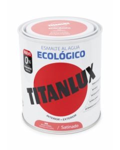 Esmalte acrilico satinado al agua ecologico 750 ml rojo coral titanlux   120745