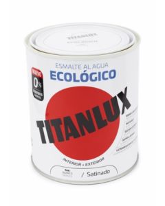 Esmalte acrilico satinado al agua ecologico 750 ml blanco titanlux   120752