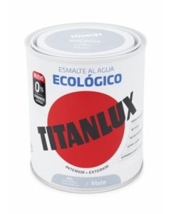 Esmalte acrilico mate al agua ecologico 750 ml gris perla titanlux 120757