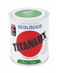 Esmalte acrilico mate al agua ecologico 750 ml verde primavera titanlux 120759