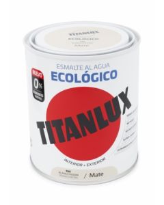 Esmalte acrilico mate al agua ecologico 750 ml blanco piedra titanlux   120760