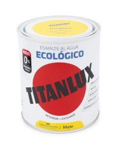 Esmalte acrilico mate al agua ecologico 750 ml amarillo luminoso titanlux 120764