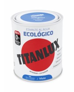 Esmalte acrilico mate al agua ecologico 750 ml azul luminoso titanlux   120765