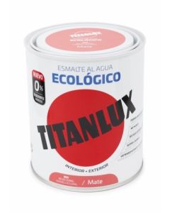 Esmalte acrilico mate al agua ecologico 750 ml rojo coral titanlux 120770