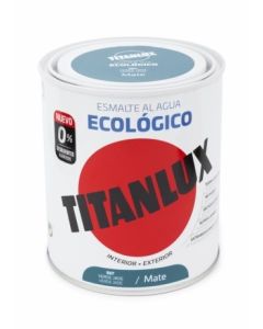 Esmalte acrilico mate al agua ecologico 750 ml verde jade titanlux 120771