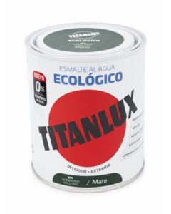 Esmalte acrilico mate al agua ecologico 750 ml verde mayo titanlux 120772