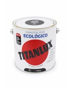 Esmalte acrilico mate al agua ecologico 2,5 lt negro titanlux 120776