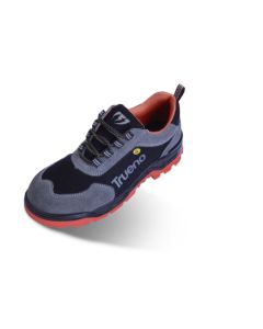 Zapato seguridad s1p-src esd suela pu/pu puntera/plantilla no metalica serraje/cordura negro/gris rhino trueno