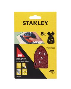 Hoja lija mouse perforada grano 060 stanley