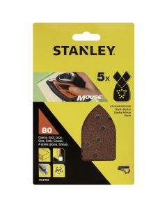 Hoja lija mouse perforada grano 080 stanley