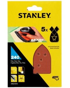 Hoja lija mouse perforada grano 240 stanley