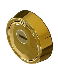 Escudo cilindro alta seguridad ø 65x24/17mm acero macizo carbonitrurado pvd oro