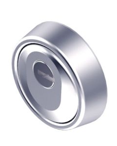 Escudo cilindro alta seguridad ø 65x24/17mm acero macizo carbonitrurado cromo br