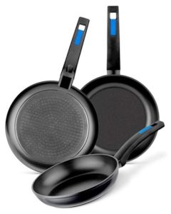 Sarten cocina antiadherente teflon 18-22-26cm aluminio forjado insert monix 3 pz m811200