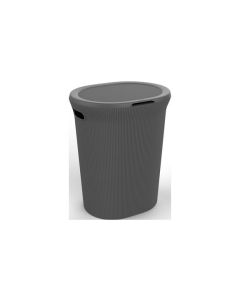 Cesto ordenacion ropa 41x33x50cm 40lt antracita polipropileno baobab tatay 121076