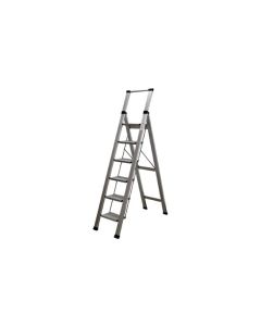 Escalera domestica peldaño ancho 6 peldaños 1,52mt aluminio homelux