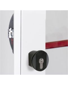 Pomo puerta 1.07078.35.0 antipanico externo fijo con llave ejes 43mm negro 1.07078.35.0 cisa