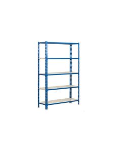 Estanteria ordenacion 5 baldas sin tornillos 1800x900x300mm metal azul/blanco simonrack 442100024189035
