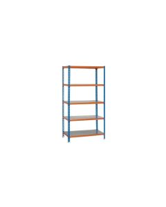 Estanteria ordenacion 5 baldas sin tornillos 2000x1100x500mm metal azul/naranja/galvanizado simonrack 457100024201155