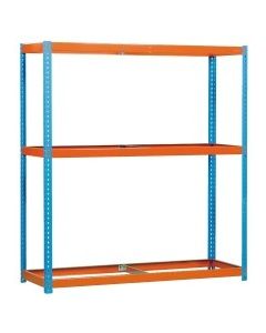 Estanteria ordenacion 3 baldas sin tornillos 2000x1800x600mm metal azul/naranja simonrack 450100047201860 121821