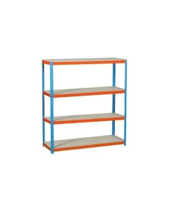 Estanteria ordenacion 4 baldas sin tornillos 2000x1800x600mm metal azul/naranja/madera simonrack 458100047201868
