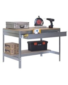 Banco trabajo 2 baldas sin tornillos 842x910x610mm metal galvanizado/madera simonrack 778100945906092