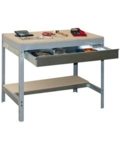 Banco trabajo 2 baldas sin tornillos 842x1510x760mm metal gris oscuro/madera simonrack 338100945157592