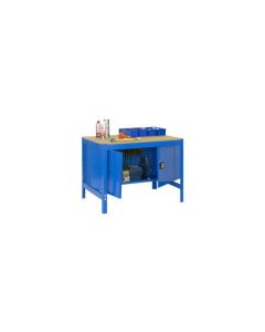 Banco trabajo 1 balda sin tornillos 842x910x610mm metal azul/madera simonrack 448100213000900
