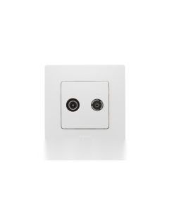 Base antena empotrar 2 tomas terminal abs blanco legrand niloé 396449