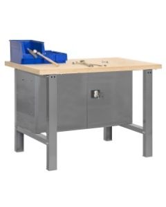 Banco trabajo 1 balda con tornillos 865x1800x750mm metal gris oscuro/madera simonrack 338100218001800