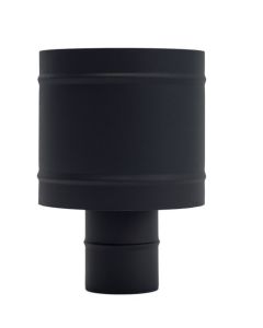 Terminal estufa pellet antirrevocante vitrificado negro brillo ø80 mm exojo