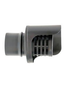 Terminal estufa pellet horizontal acero esmalte vitrificado negro antilluvia ø80 mm exojo