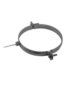 Abrazadera estufa pellet esmaltada vitrificada negra m-8 ø80 mm x 128 mm exojo