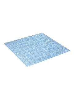 Alfombra baño antideslizante ducha 54x54 polipropileno azul bcn tatay 5511603