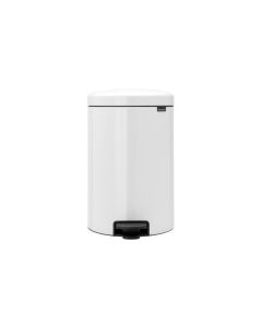 Cubo basura con pedal cubeta extraible 20l acero inox blanco newicon brabantia