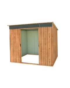Caseta ordenacion 264x184x202cm imitacion madera pent roof 8x6 duramax