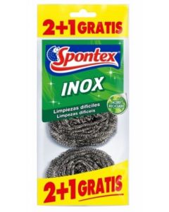 Estropajo limpieza acero inox spontex