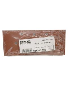 Hoja lija nivel orbital perforada grano 120 093x230mm nv124089