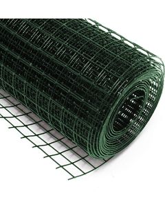 Malla cercado 12,7x12,7x0,65mm 1x5m electrosoldada nivel acero/pvc verde nv124428