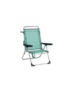 Silla playa cama alta con asa aluminio/fibreline azul verdoso alco 671alf-0030