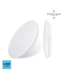 Plafon iluminacion blanco circular superficie 12w 840lm 6500k 26,5x5,7cm plastico edm