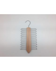 Percha armario corbatas barnizada 15,5x1,2x30,5cm madera natural vivahogar