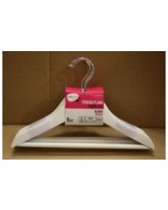 Percha armario plana infantil 30,5x1,2x19,5 madera blanco 5 pz vivahogar
