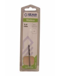 Broca madera espiral 3 puntas 03,00mm m640 izar