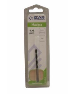 Broca madera espiral 3 puntas 04,00mm m640 izar