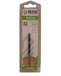 Broca madera espiral 3 puntas 05,00mm m640 izar